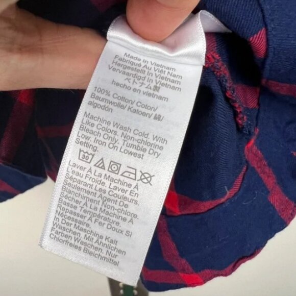 NWT Womens J. Crew Plaid Flannel Fall Shirt Long Sleeve Dress Size 12 - Picture 5 of 5